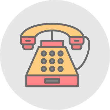 Telefon web simgesi basit illüstrasyon 