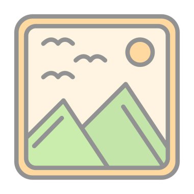 resim simgesi, vektör illüstrasyonu basit tasarım