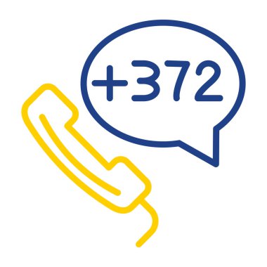 country code of the Estonia (+372)  vector icon