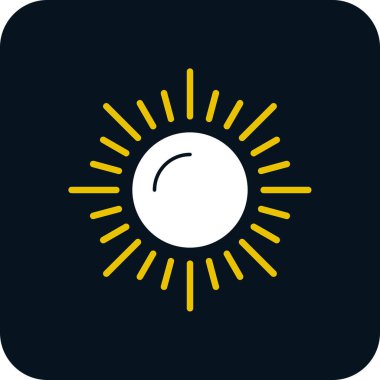 Güneş Simgesi Vektör illüstrasyonu 