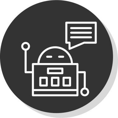 Chatbot simgesi vektör çizimi