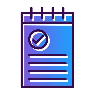 notepad simgesi, vektör illüstrasyonu basit tasarım