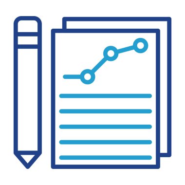 rapor web çizgisi simgesi, vektör illüstrasyonu 