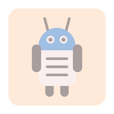 Android karakteri. Web simgesi basit illüstrasyon