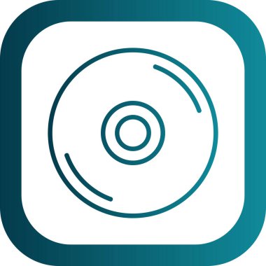 CD mi? Web simgesi basit illüstrasyon