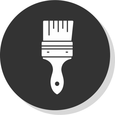 Boya fırçası simgesinin vektör illüstrasyonu