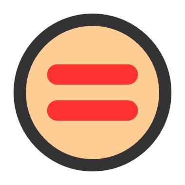 Beyaz arkaplanda düz kırmızı vektör simgesi