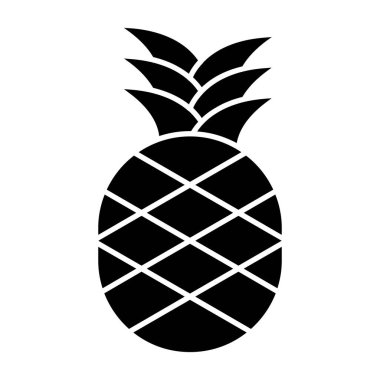 Ananas. Web simgesi basit illüstrasyon 