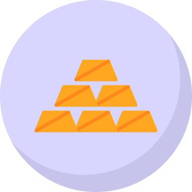 Piramit. Web simgesi basit illüstrasyon