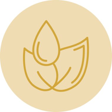 Bir yaprak simgesinin vektör illüstrasyonu