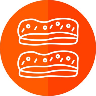 Sosisler. Web simgesi basit tasarım