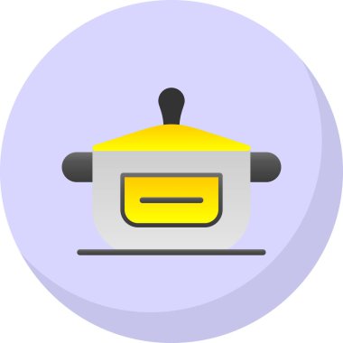 yemek kabı simgesi, vektör illüstrasyonu