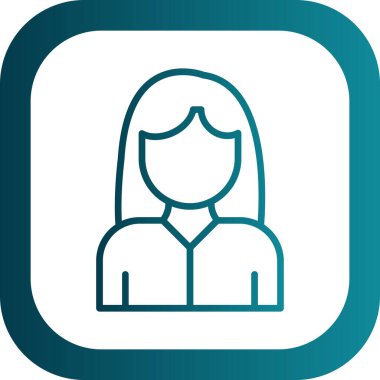 kadın avatar simgesi, vektör tasarımı 