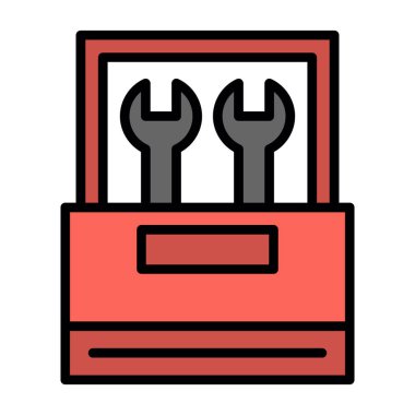 araç kutusu simgesi, vektör illüstrasyonu basit tasarım