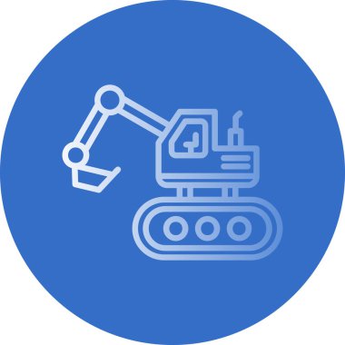 Escavator web simgesi, vektör illüstrasyonu