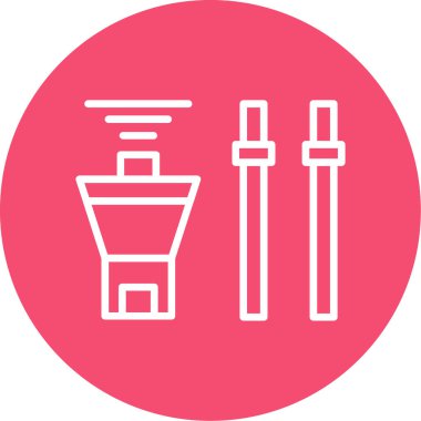 Ağ simgesini, vektör illüstrasyonunu yükselt. 