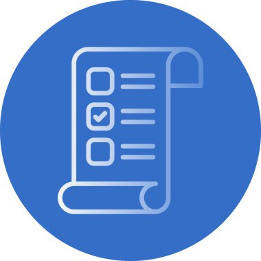 Kontrol listesi. Web simgesi basit illüstrasyon