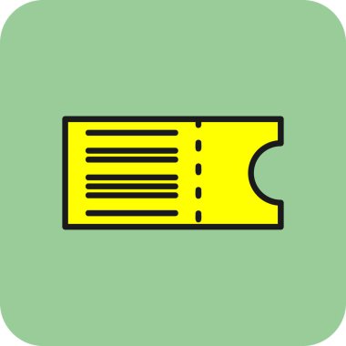 bilet ikonu vektör illüstrasyonu