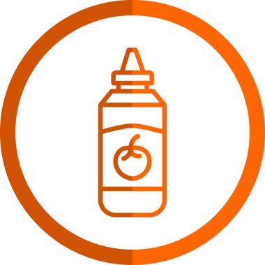 Şişe simgesinin vektör illüstrasyonu