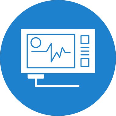 ecg vektör simgesi, resimleme okunuyor
