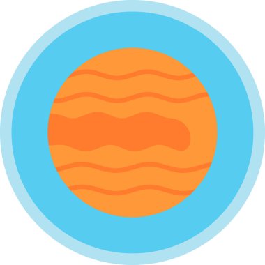 gezegen simgesi, vektör illüstrasyonu basit tasarım