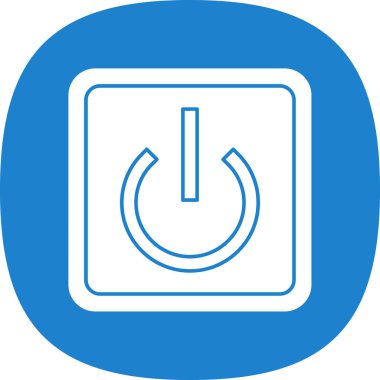 Güç Düğmesi simgesi, vektör illüstrasyonu 