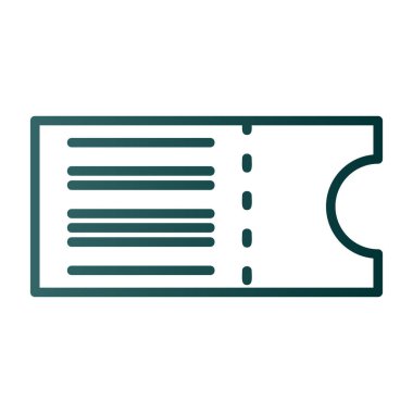 bilet ikonu vektör illüstrasyonu