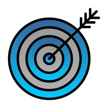 hedef ok simgesi, vektör çizim ile 