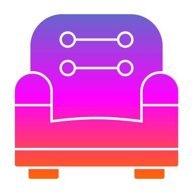 Kanepe. Web simgesi basit illüstrasyon