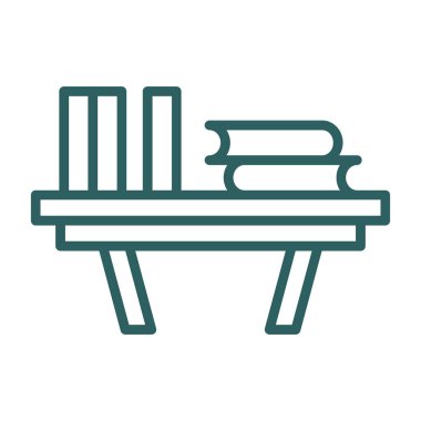 kitaplık raf ikonu vektör illüstrasyonu