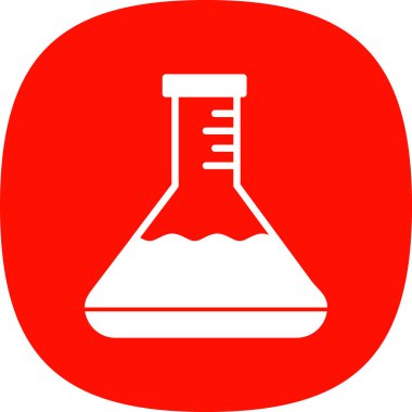 Laboratuvar cam şişe izole edilmiş vektör illüstrasyon grafik tasarımı                      