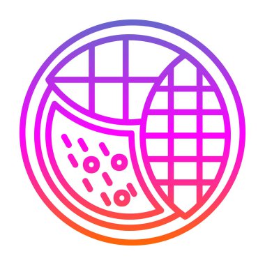 Mango yapışkan pirinç simgesi tasarımı, vektör illüstrasyonu   