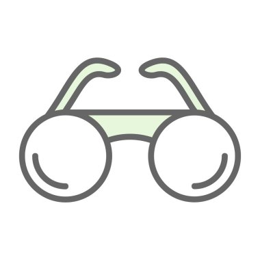 gözlük simgesi, vektör illüstrasyonu 