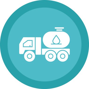 Tanker kamyon web simgesi basit illüstrasyon 