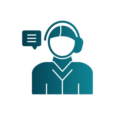 Çağrı merkezi servis simgesinin vektör illüstrasyonu