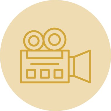 Video kamera. Web simgesi basit illüstrasyon