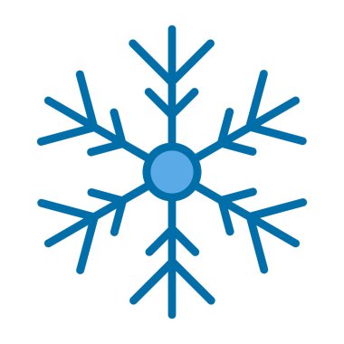 Kar tanesi düz simgesi. Vektör çizim               