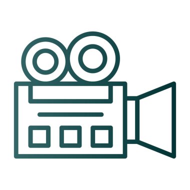 Video kamera. Web simgesi basit illüstrasyon