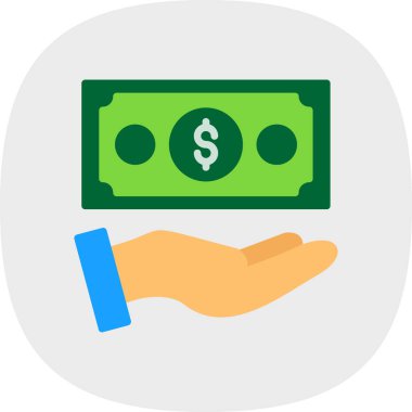 İş dünyasının vektör illüstrasyonu Nakit ödeme simgesi