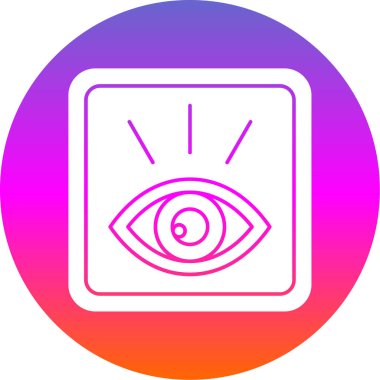 düz göz vektör simgesi basit illüstrasyon