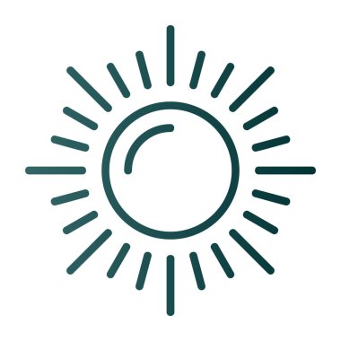 Güneş Simgesi Vektör illüstrasyonu 