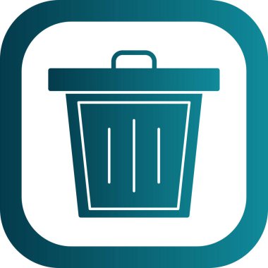 Çöp kutusu simgesi. vektör illüstrasyonu