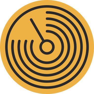 Radar modern simgesinin vektör illüstrasyonu              