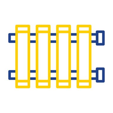 radyatör ağ simgesi, vektör illüstrasyonu