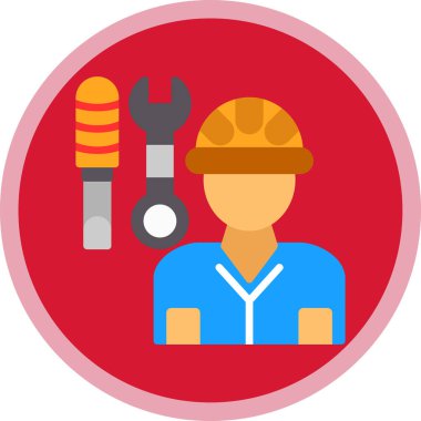 Tamirci web simgesi, vektör illüstrasyonu