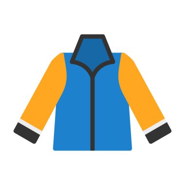 Ceket simgesi, vektör illüstrasyonu basit tasarım