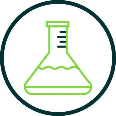 Laboratuvar cam şişe izole edilmiş vektör illüstrasyon grafik tasarımı                      