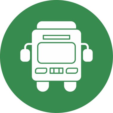 Otobüs. Web simgesi basit illüstrasyon             