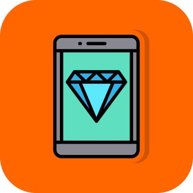 Akıllı telefon simgesinin vektör illüstrasyonu 