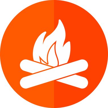 Şenlik ateşi. Web simgesi basit tasarım